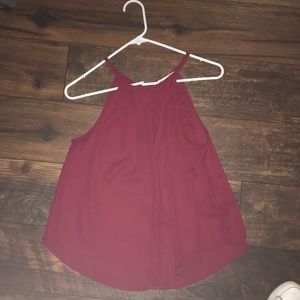 Francesca’s High Neck Red Tank top